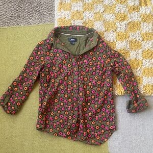Maeve Olive Floral Embroidered Shirt